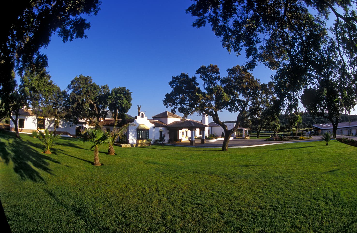 Club house cortijo building at Ascari Race Resort, Ronda, Spain
