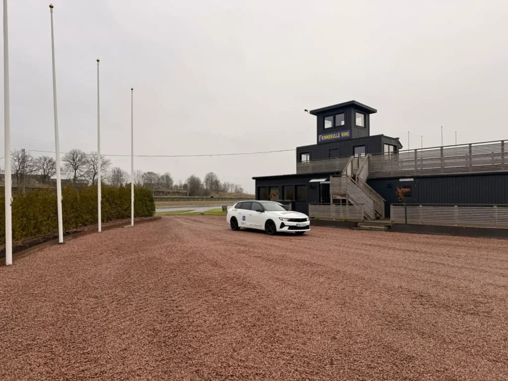 Main facility building and control tower at Kinnekulle Ring circuit, Götene, Sweden