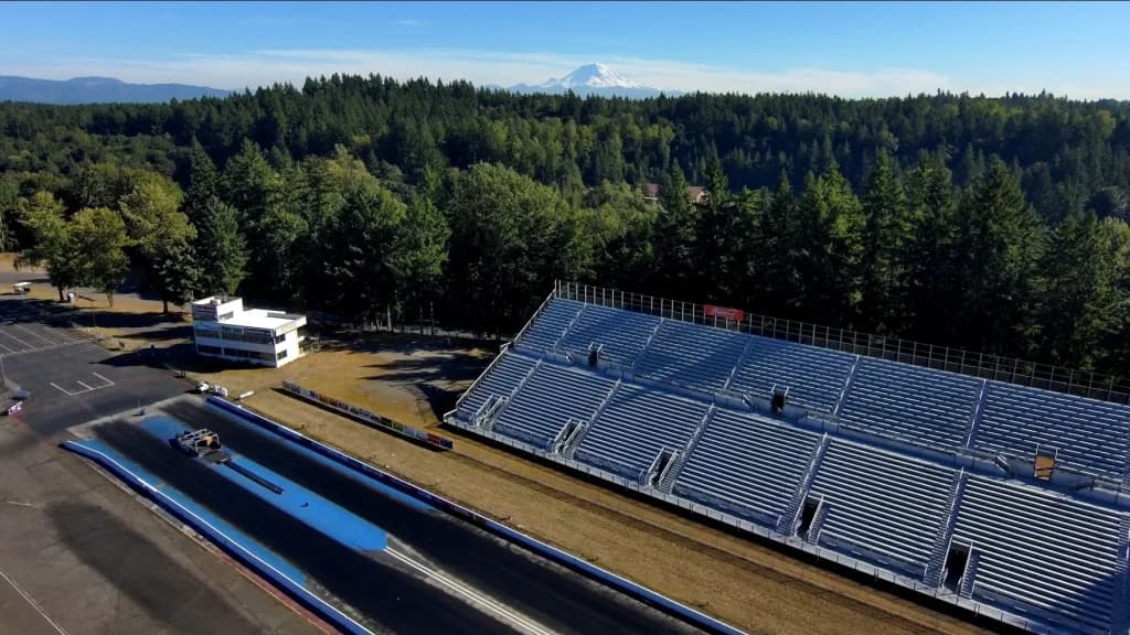 Overview of the racing complex and road course at Pacific Raceways, Kent, Washington