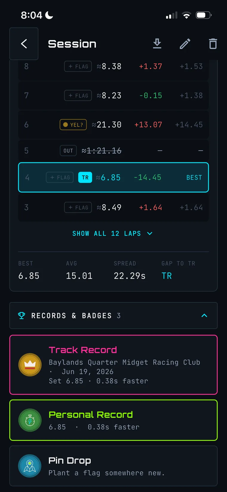 Records & badges